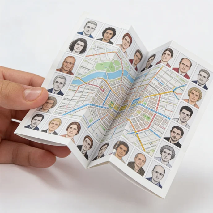 Dépliant CARTE A PLIS creation pas cher